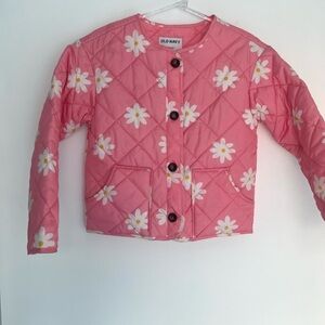 Old Navy Pink Floral Kids Jacket size large 10-12
